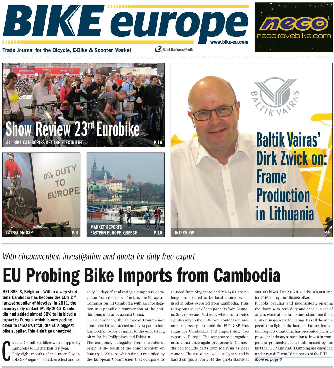Read Bike Europe’s Online. - Photo Bike Europe