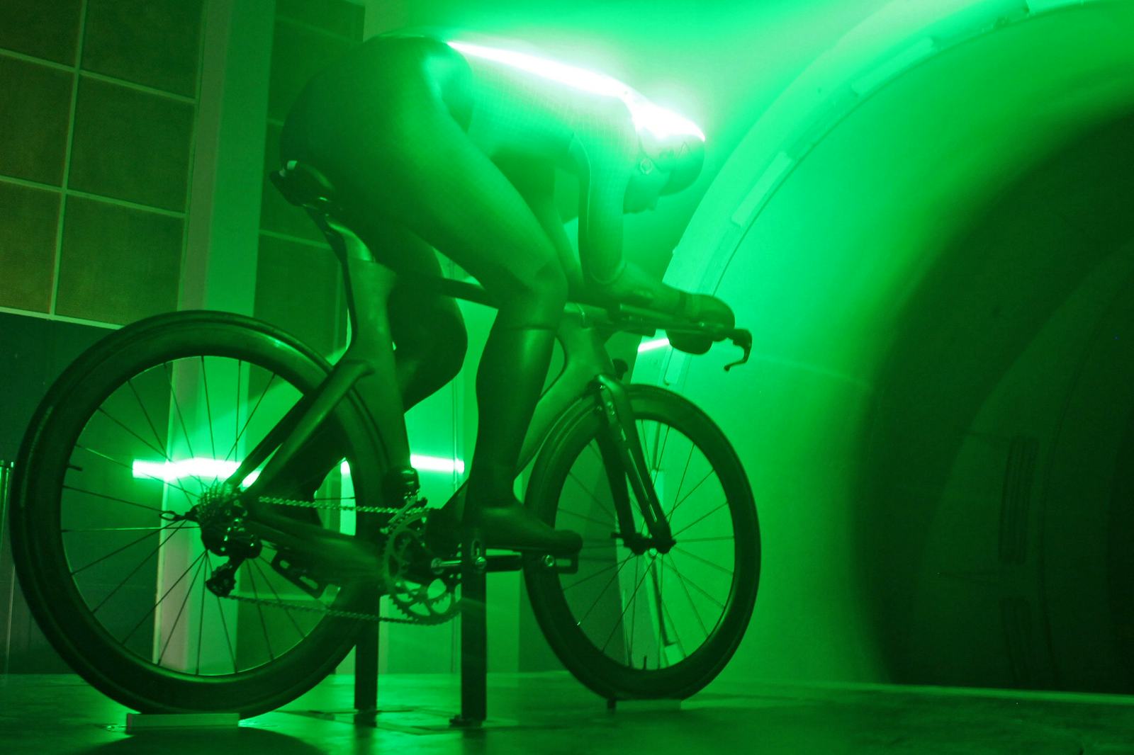 Trento Robotics created a full scale dummy of a professional cyclist. – Photo Flanders’ Bike Valley