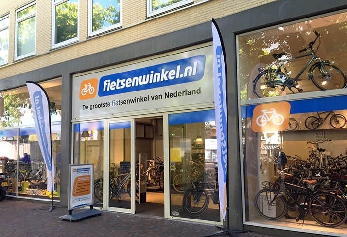Only one shop will remain part of the IBG and act as pick-up point of the webshop fietsenwinkel.nl.