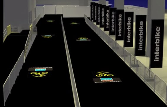 Interbike invests in a purpose-built test track indoors to the show. – Photo Interbike