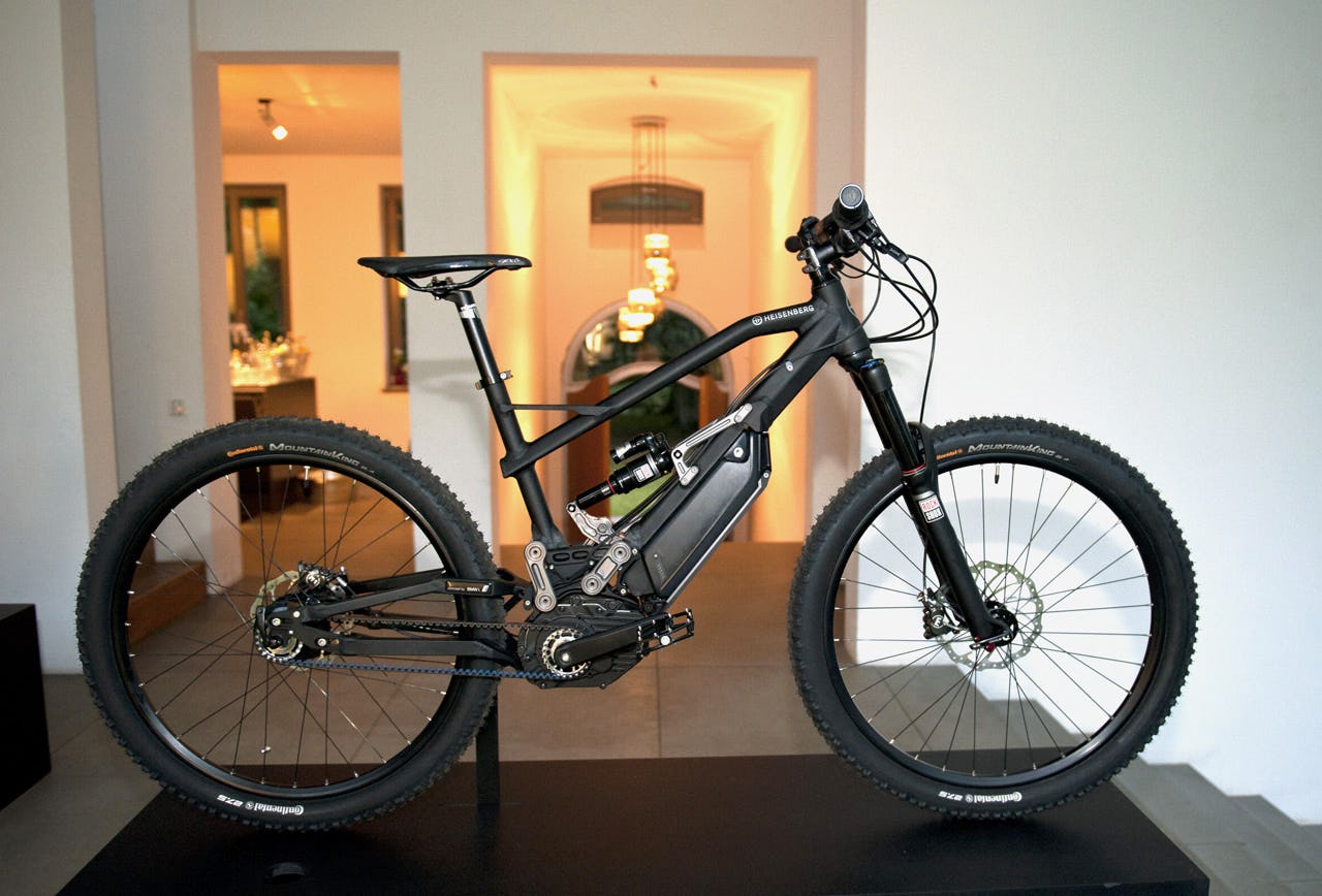 The first e-MTB fully with belt drive presented at Heisenberg launch. - Photo Susanne Brüsch