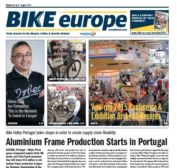 You can pick up your free Bike Europe copy at the Media Boxes located at Foyer West and East.