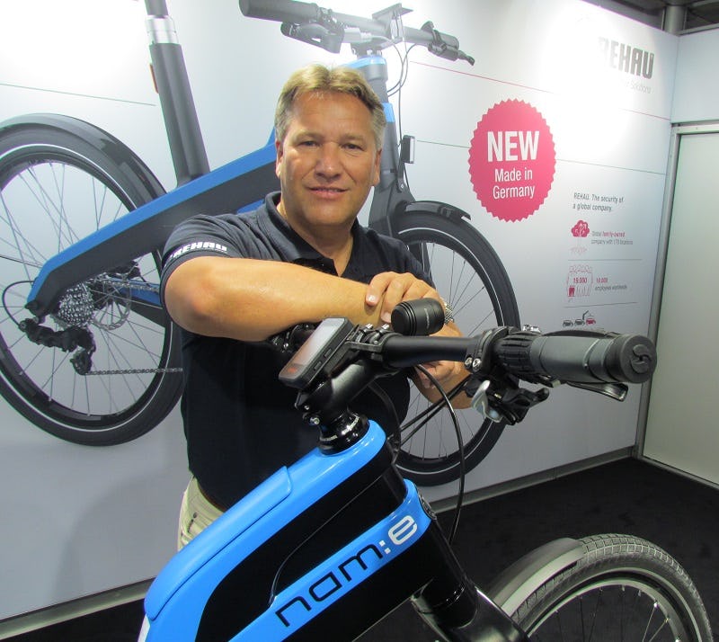 Rehau CEO Rainier Schulz made no secret of the fact that his e-bike body project needs partners from the bike industry to reach the necessary economy of scale. – Photo Bike Europe