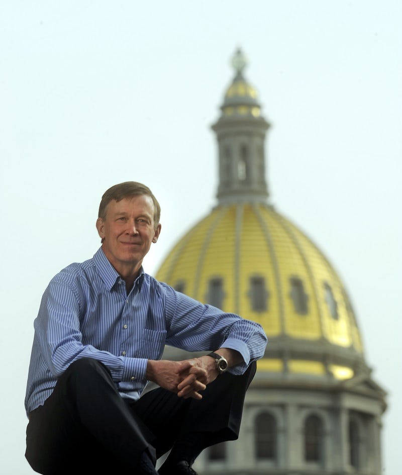 Colorado Governor Hickenlooper challenged other states ion the US to step up their bicycling-related programs and projects to model Colorado. - Photo Colorado state
