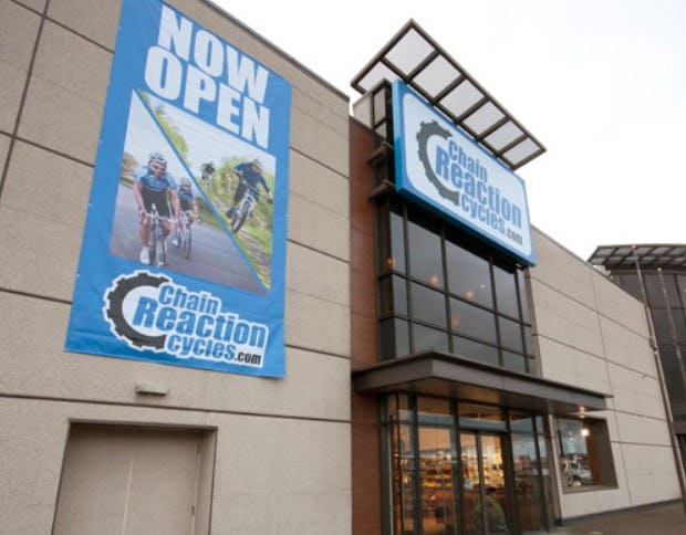 2014 revenues at Chain Reaction Cycles came in at € 208.4mn. Pictured here is the company’s flagship store. – Photo Chain Reaction Cycle