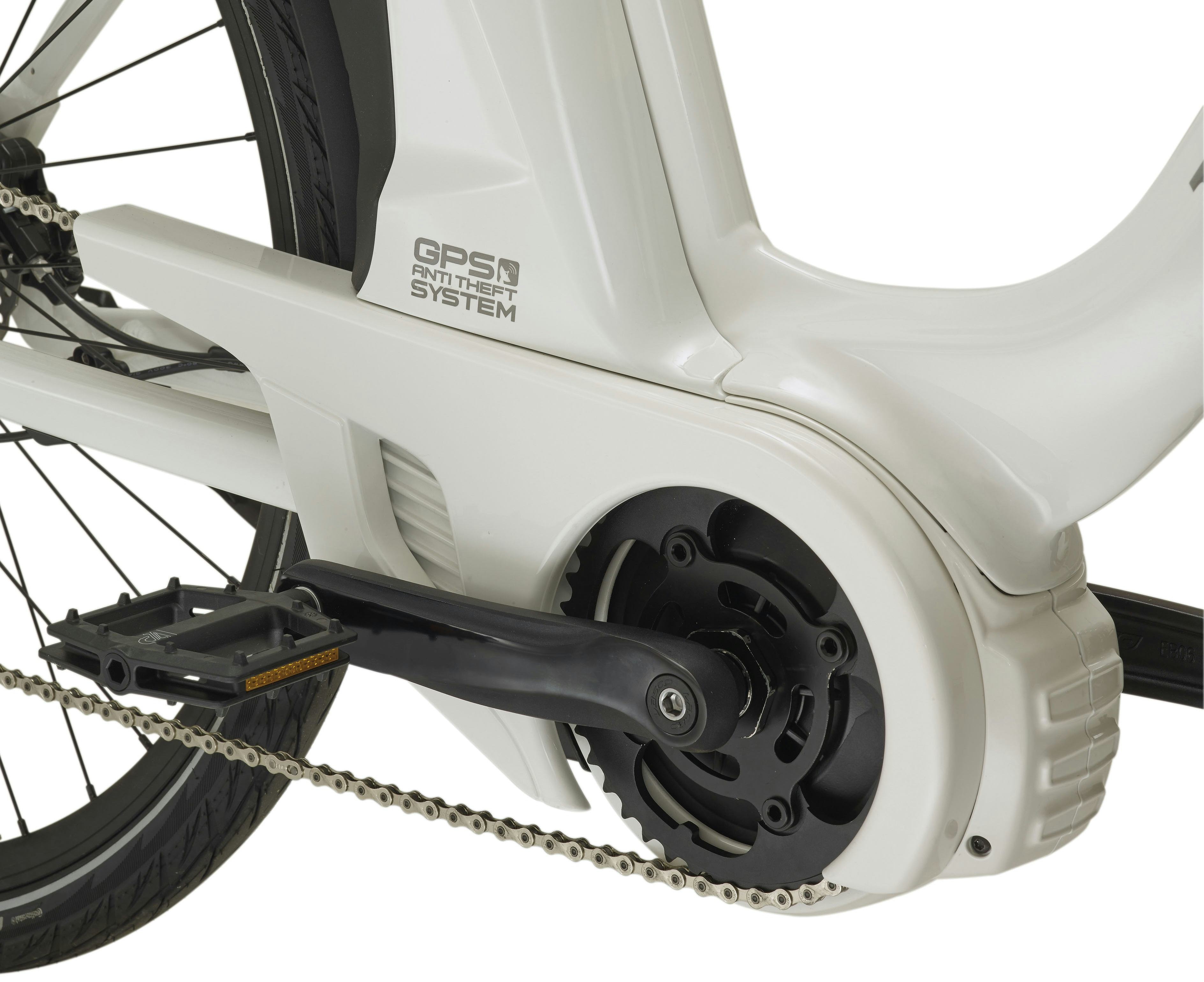 Piaggio Wi-bike配備了一個精巧的馬達，優雅地整合到車架裡。-Photo Piaggio
