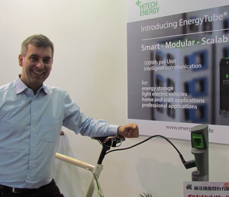 According to Energy Bus President Hannes Neupert the investor understood the potential of the charging/locking cable for e-bikes and e-scooters. – Photo Bike Europe