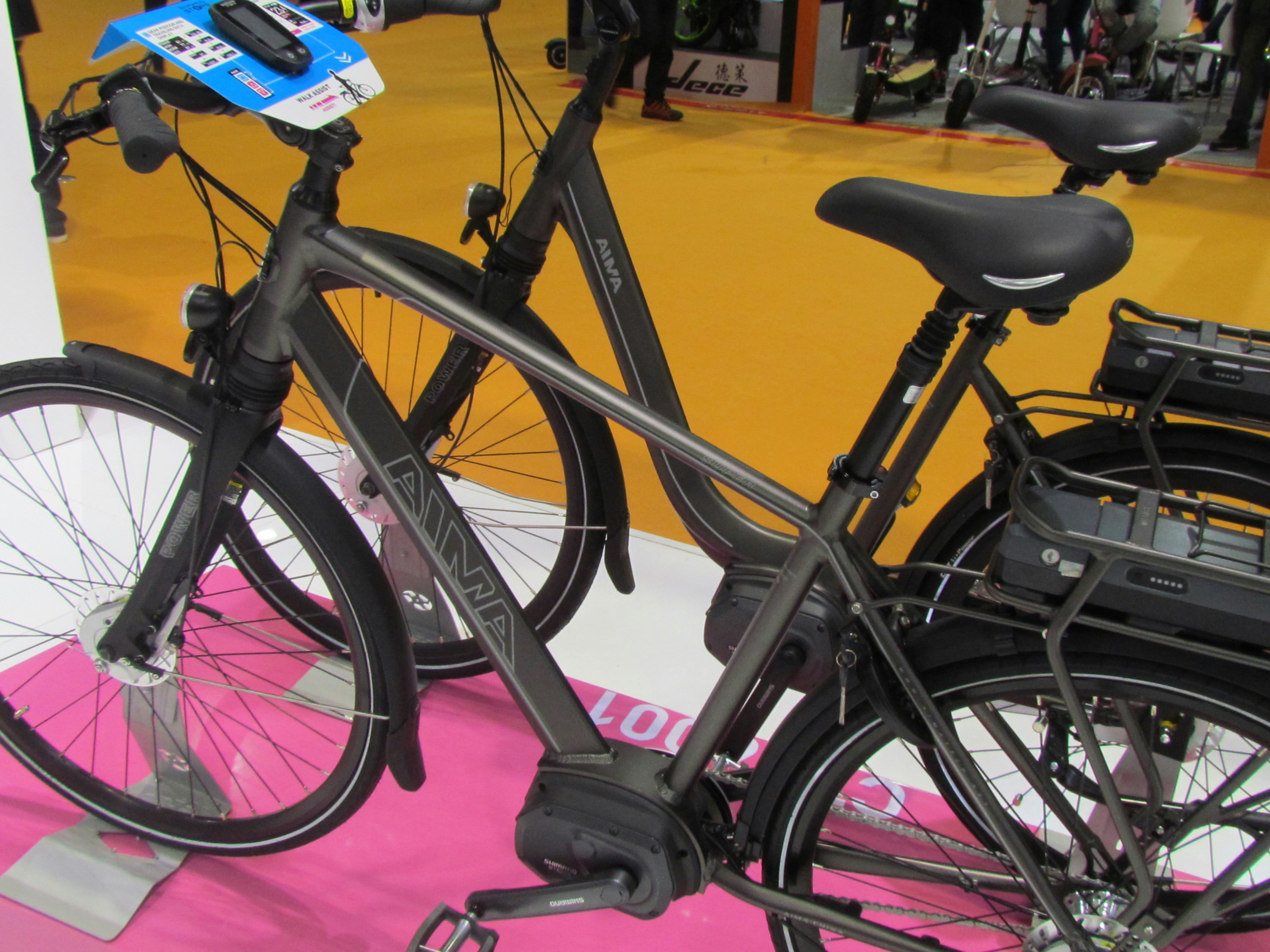 AIMA, a multi-million e-bike maker in China’s, sells such Shimano STEPS equipped e-bikes for about 1,000 USD. – Photo Bike Europe