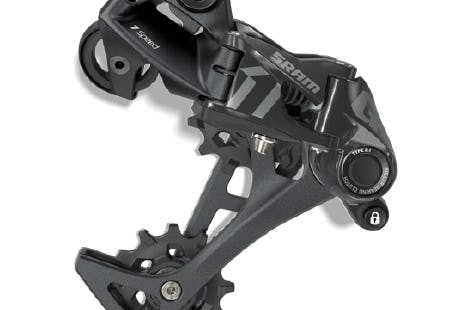SRAM’s new GX downhill groupset comes with a 7-speed cassette, a X-Horizon rear derailleur and X-Actuation trigger shifter. – Photo SRAM