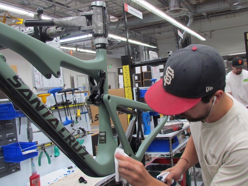 Next month assembly of Santa Cruz MTBs starts at Derby in Cloppenburg, Germany in a similar ‘one-mechanic-one-bike’ production process as used in US facility. – Photo Bike Europe
