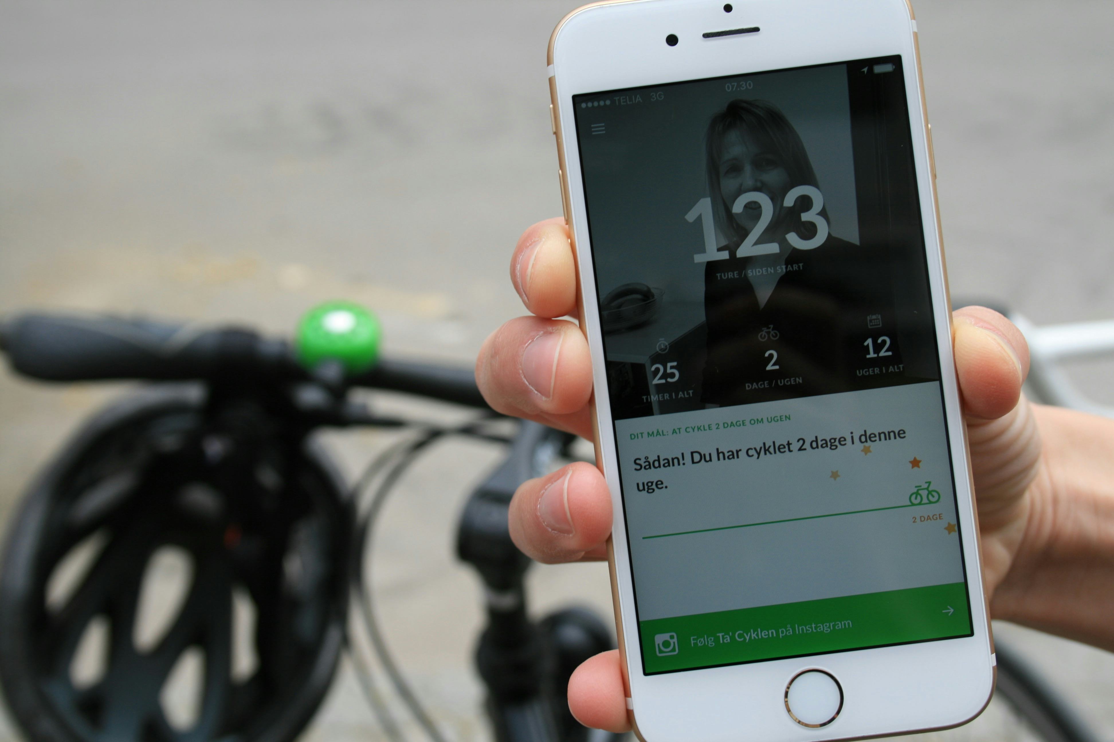 The app ’Ta’ Cyklen’ (Get Cycling) is part of a campaign to get more Danes to choose a bike for short trips. – Photo Torben Finn Laursen  