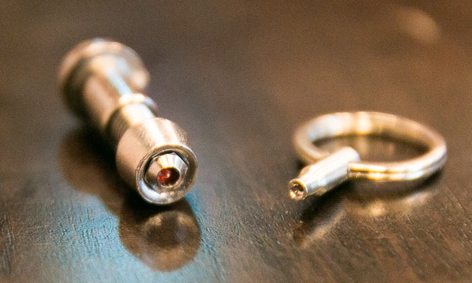 Hexlox is a small lock that is inserted into your already existing bolts. – Photo Hexlox