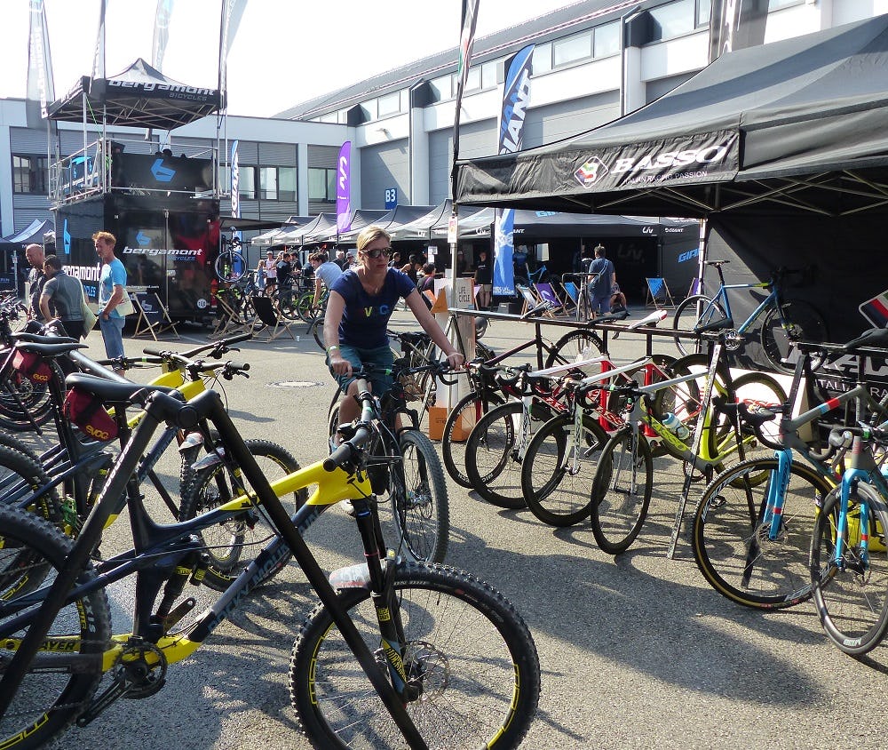 During the trade days the demo area looked pretty organized but on the Festival Days it was chaotic. – Photo Bike Europe
