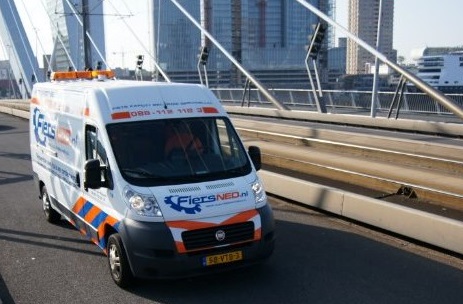 FietsNED是協助道路受困的「商業」單車騎士脫困的服務提供商。 －圖片來源FietsNED