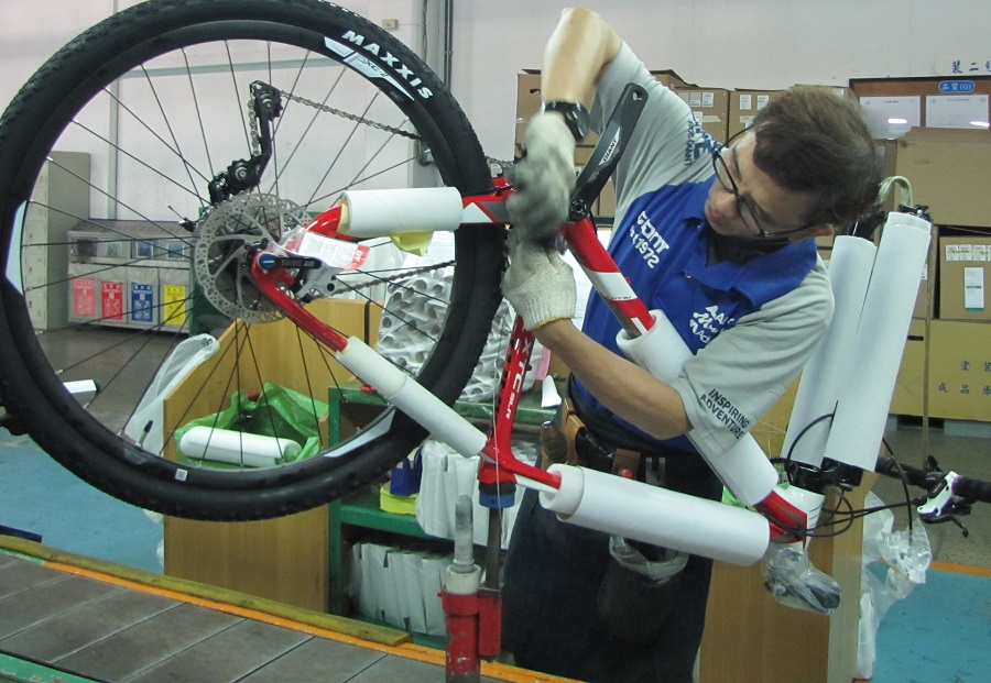 台灣在2016年前八個月的整組自行車出口量下降了25.6％。－照片來源Bike Europe