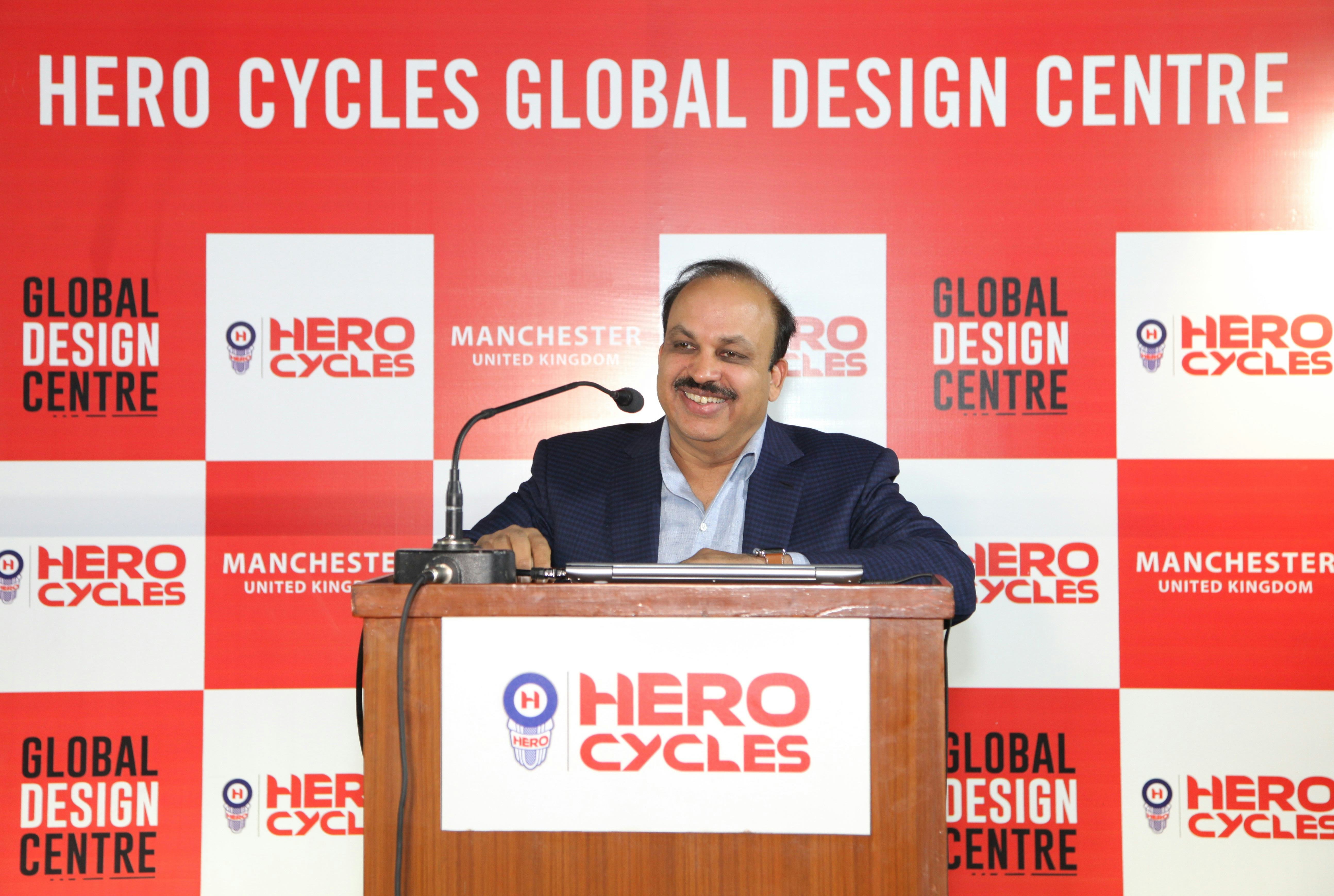 Hero Cycles Ltd MD Pankaj Munjal announced setting-up Hero’s Global Design Center in Manchester. – Photo Satnam Singh  