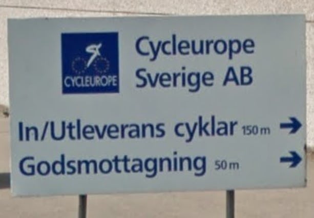 Cycleurope expects an annual output of its Varberg factory of e-bikes of 20,000 or even 30,000 units. - Photo Streetview