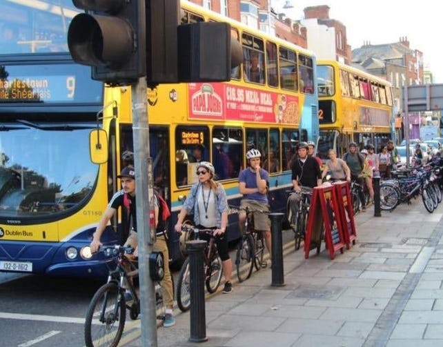 Cycling is not always fun in Dublin. - Photo Dublin Cycling Campaign