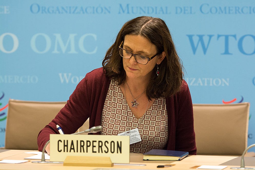 歐盟貿易委員Cecilia Malmstrom表示,自行車對於中國已具象徵性。照片來源/WTO
