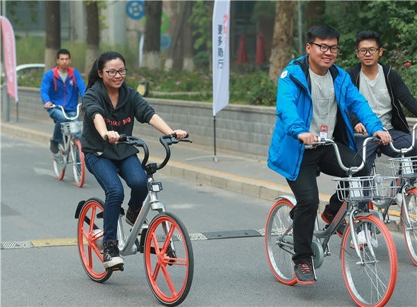 Characteristic Mobike’s have become common in many Chinese cities. – Photo Bike Europe