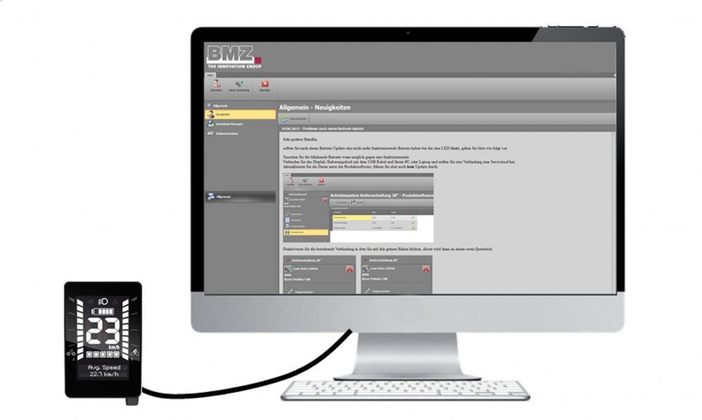 在給予ZEG電動自行車電池4年的保固後，BMZ還為經銷商提供服務工具。照片來源／BMZ