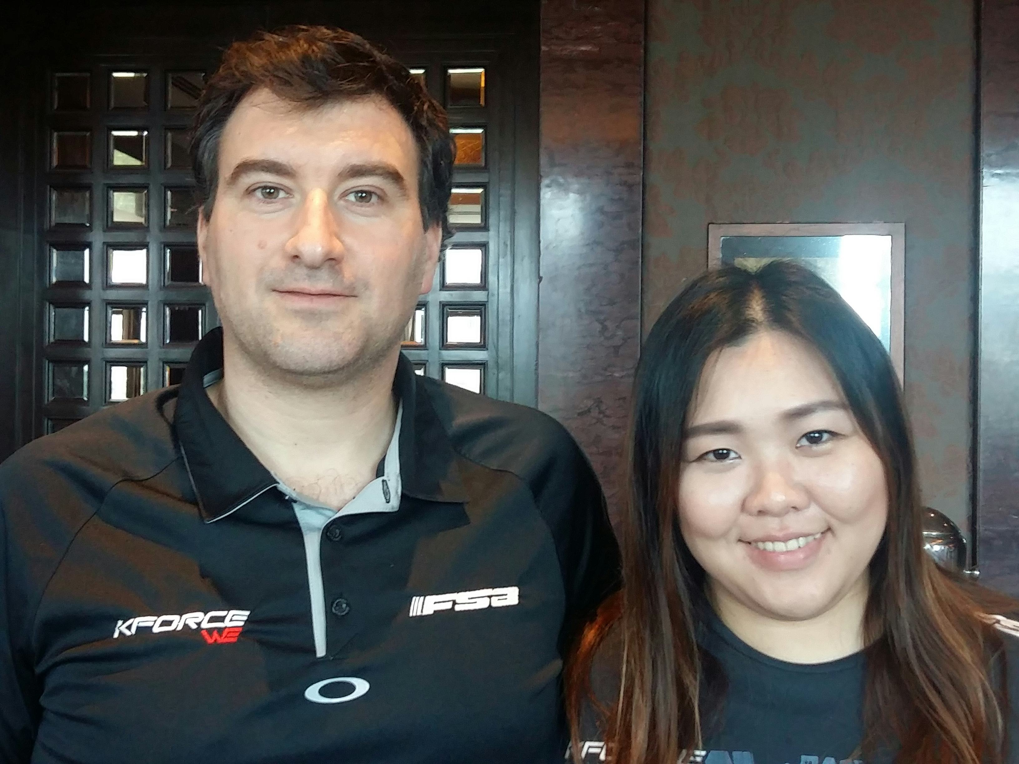 ‘We are realistic about India market,’ said Davide Riva of FSA Srl (r.) together with Felicia Lin. – Photo Satnam Singh