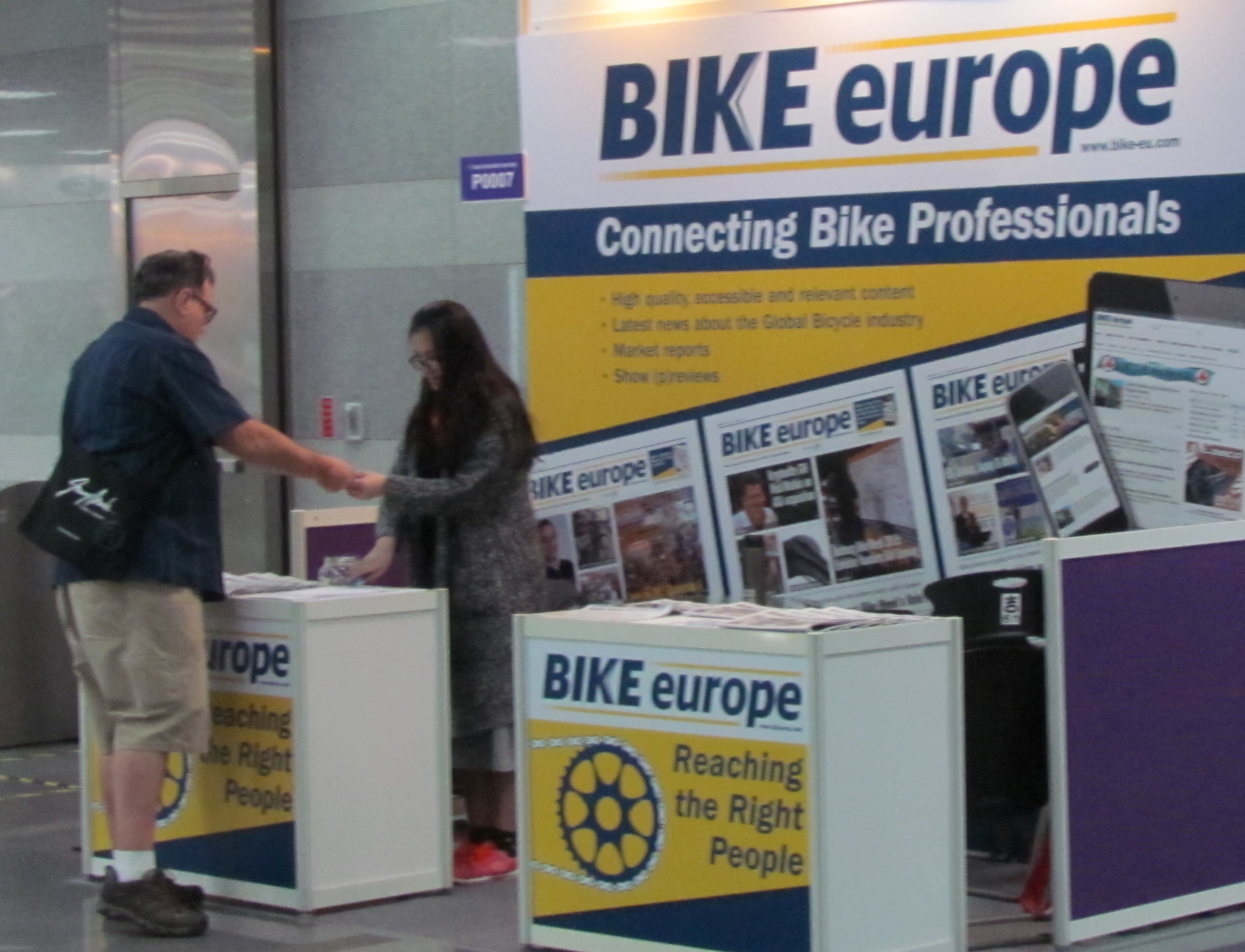 Pick up your complimentary copy of Bike Europe’s January/February 2017 edition at booth P0011. – Photo Bike Europe