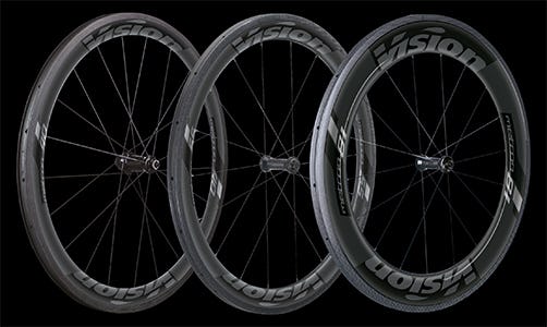 The new Vision Metron SL range, with a completely new front and rear hubs design.