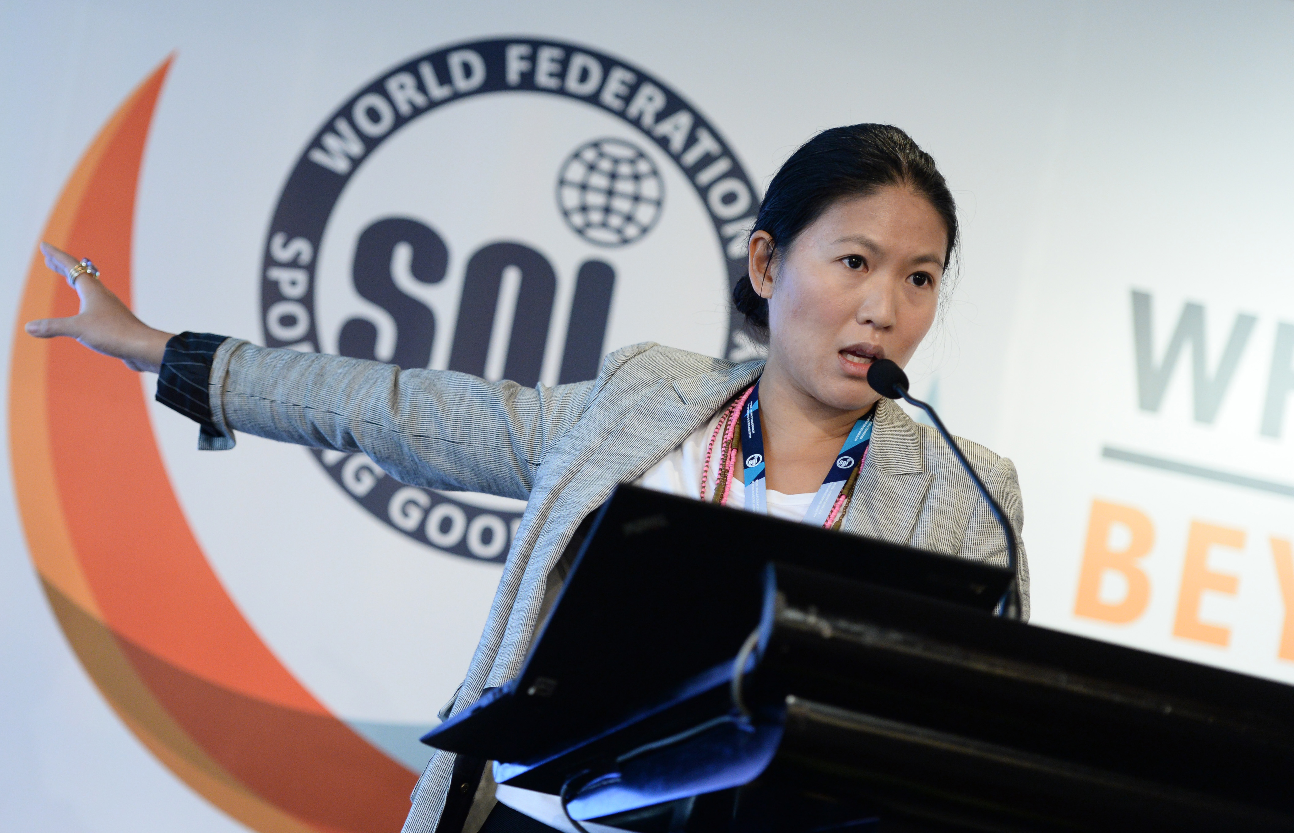 英國《金融時報》稱她為「時尚變革者」。作為即將舉行的世界自行車產業論壇的主講者，她將針對全通路策略對運動時尚界帶來的轉變做演說。照片來源／WFSGI