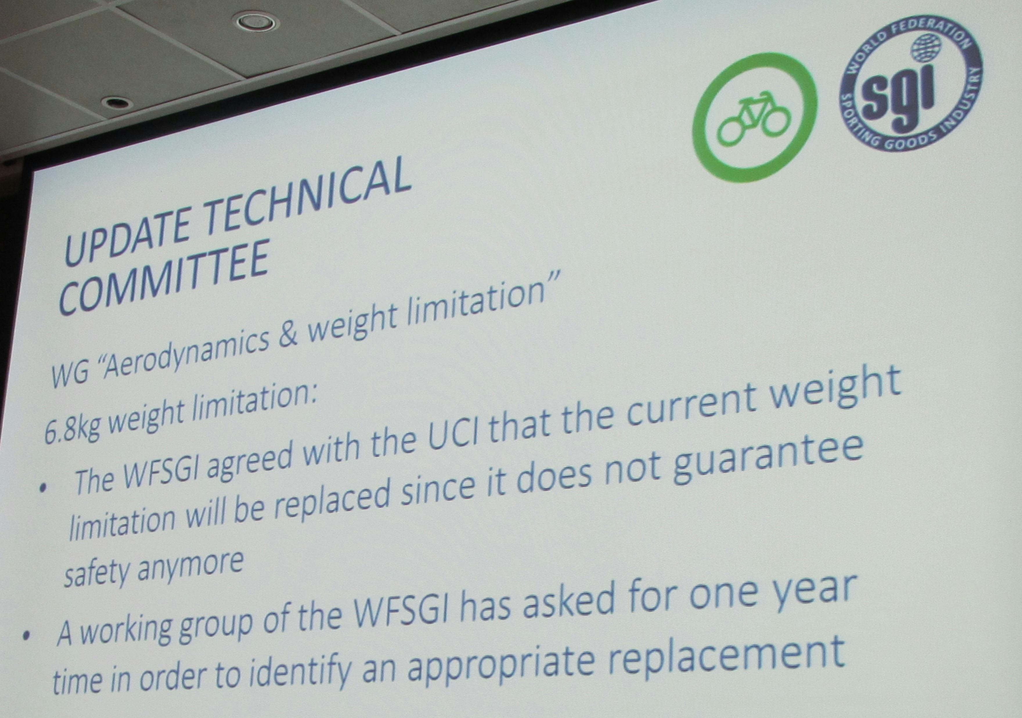 WFSGI’s Bicycle Committee, the industry’s voice towards the UCI, reported in Taipei that progress is made on issues like weight limitation for pro road racers. – Photo Bike Europe