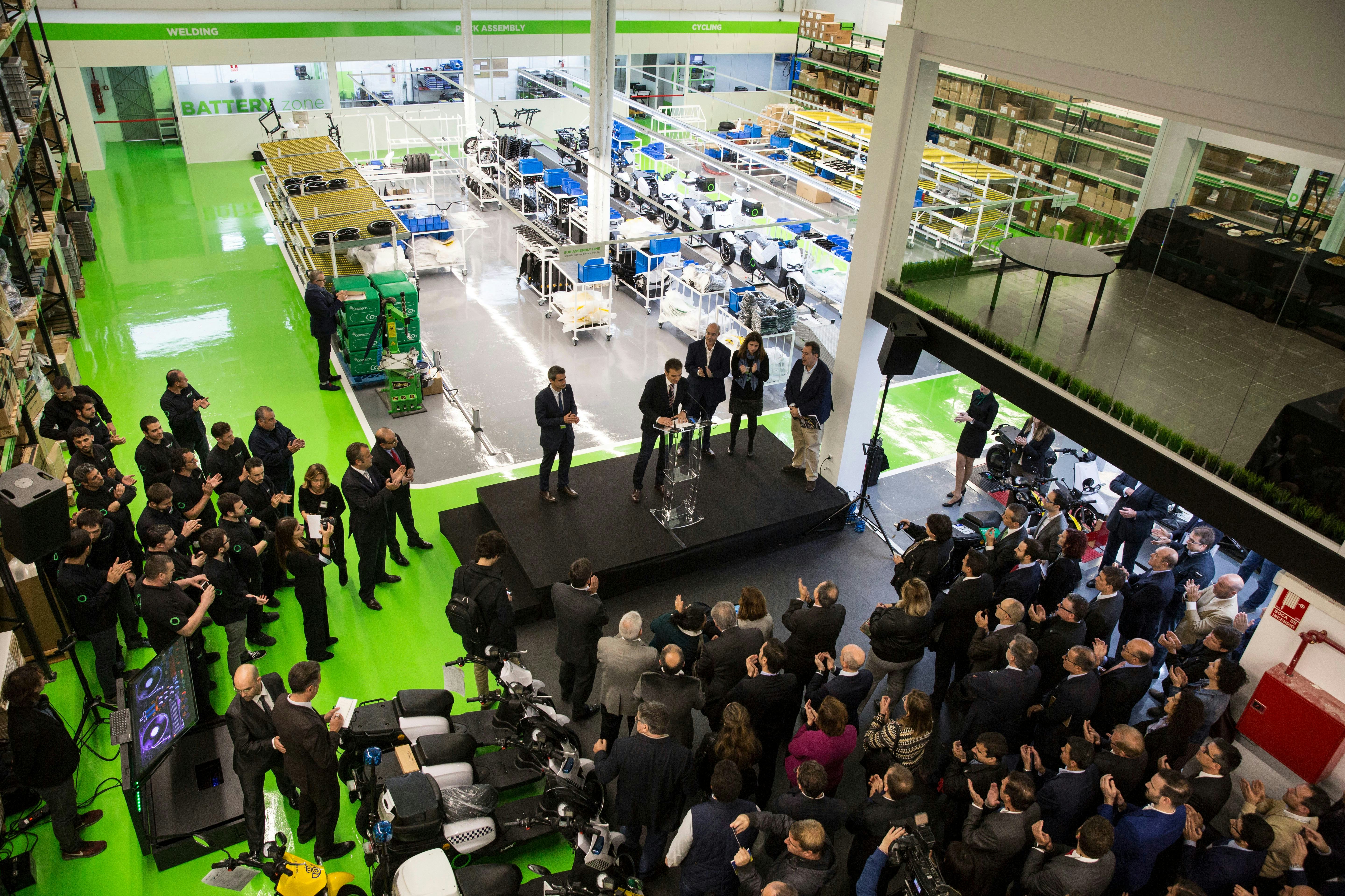 ‘We are the first facility in Europe that exclusively produces e-scooters as well as battery packs,’ said Silence CEO Carlos Sotelo at the factory opening. – Photo Silence 