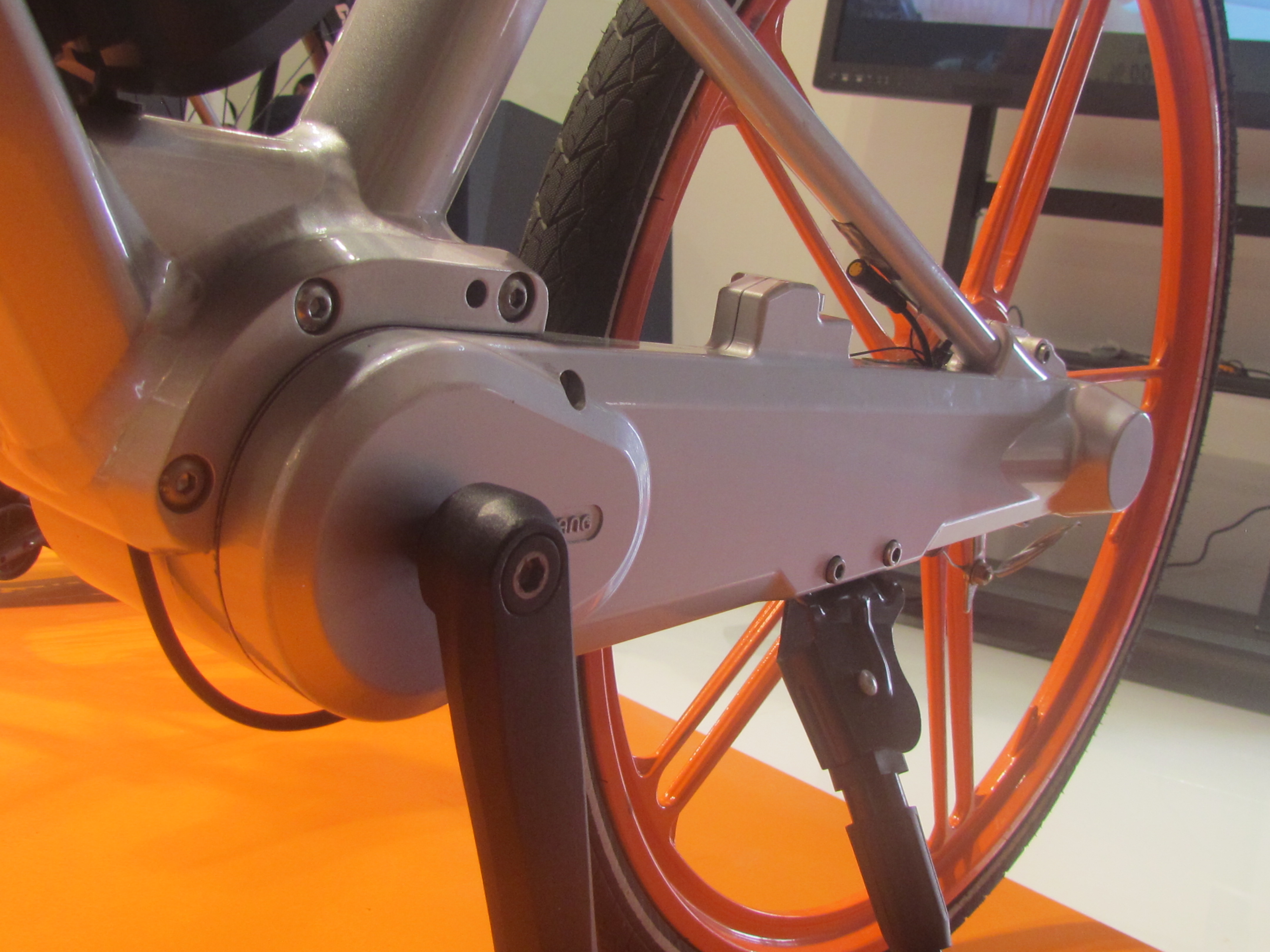 Bafang的E-Riding Machine；具有單一後輪安裝技術的完整驅動單元，為OEM提供易於安裝的功能。照片來源／Bike Europe