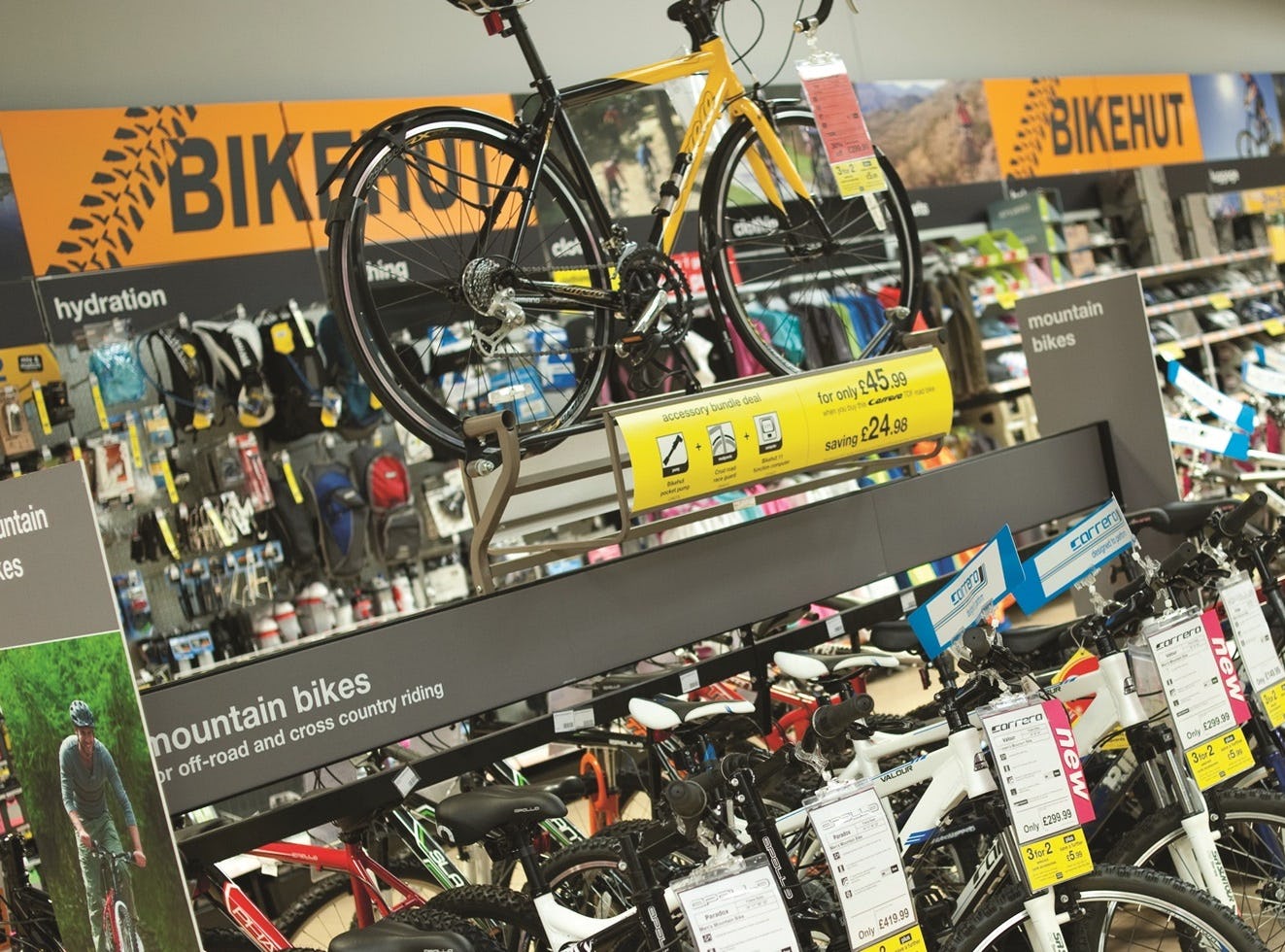Next to e-bikes, cycle repairs and staycations (holidays in the UK) contributed to Halfords cycling division growth. – Photo Halfords 