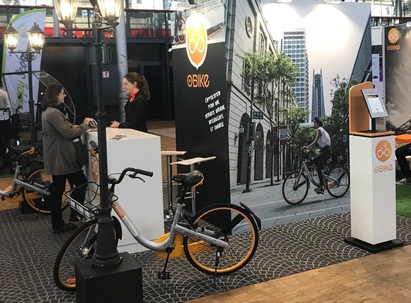 Ofo was one of the exhibitors last week at Autonomy – Paris which attracted a lot of attention. – Photo Jeroen van Kester - Tracefy