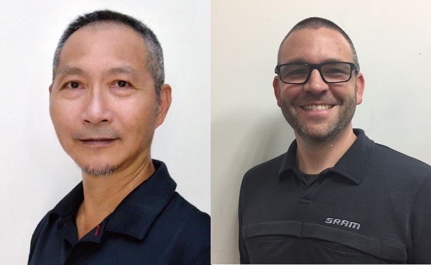 dditional responsibilities for both Ian Young (l.) and Billy Yu (r.) at SRAM. – Photo SRAM 