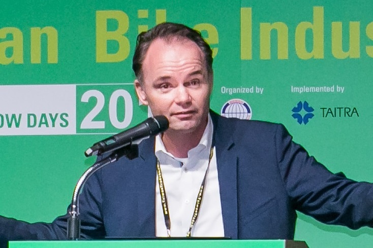 Siemens數位工廠事業部總經理Tino Hildebrand表示：「數位化是條必經之路。」照片來源／Taipei Cycle Forum