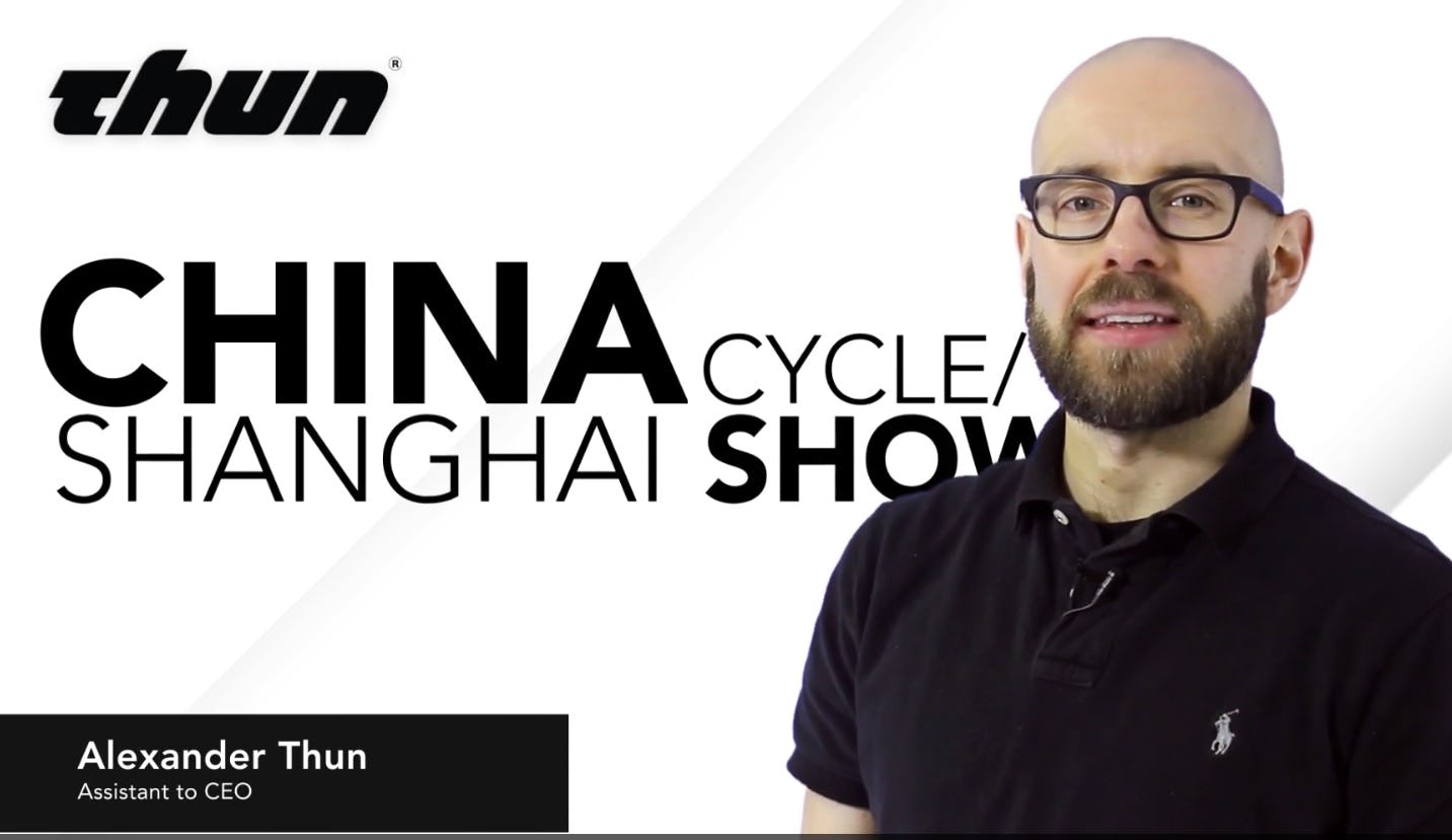 Thun to showcase latest innovations at the China Cycle/Shanghai Show 2018