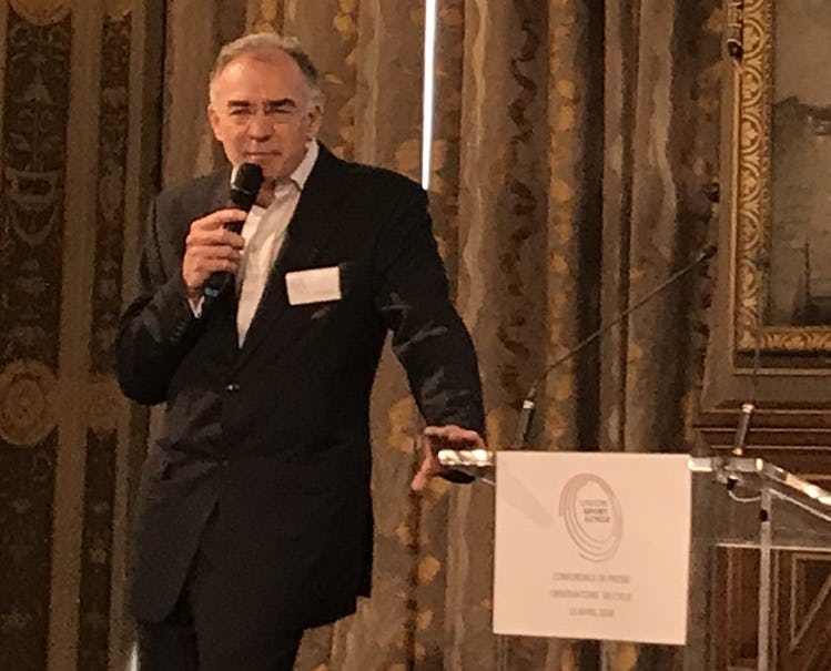 Jérôme Valentin, CEO of Cycleurope France and co-chairman of the Union Sport & Cycle federation during the presentation in the Paris’ City Hall – Photo Michel de Chavanon