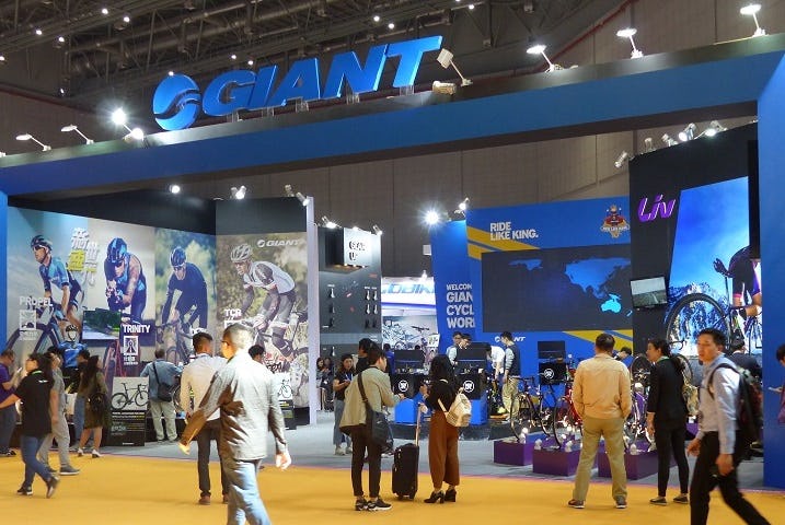 Giant pictured at China Cycle 2018. Giant China exported close to 47,000 e-bike to EU in 2016. – Photo Bike Europe