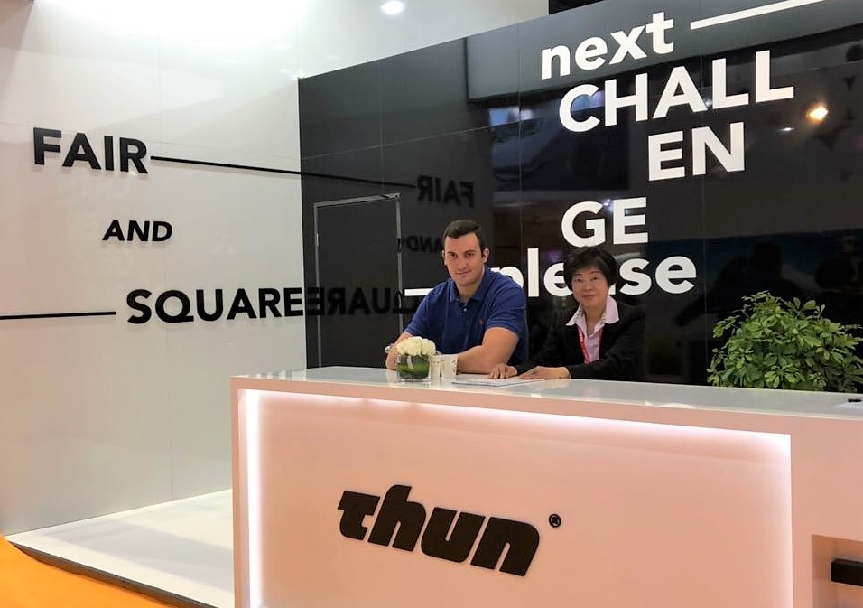 Christian Alfred Thun and sales agent Catherine Hsu. 