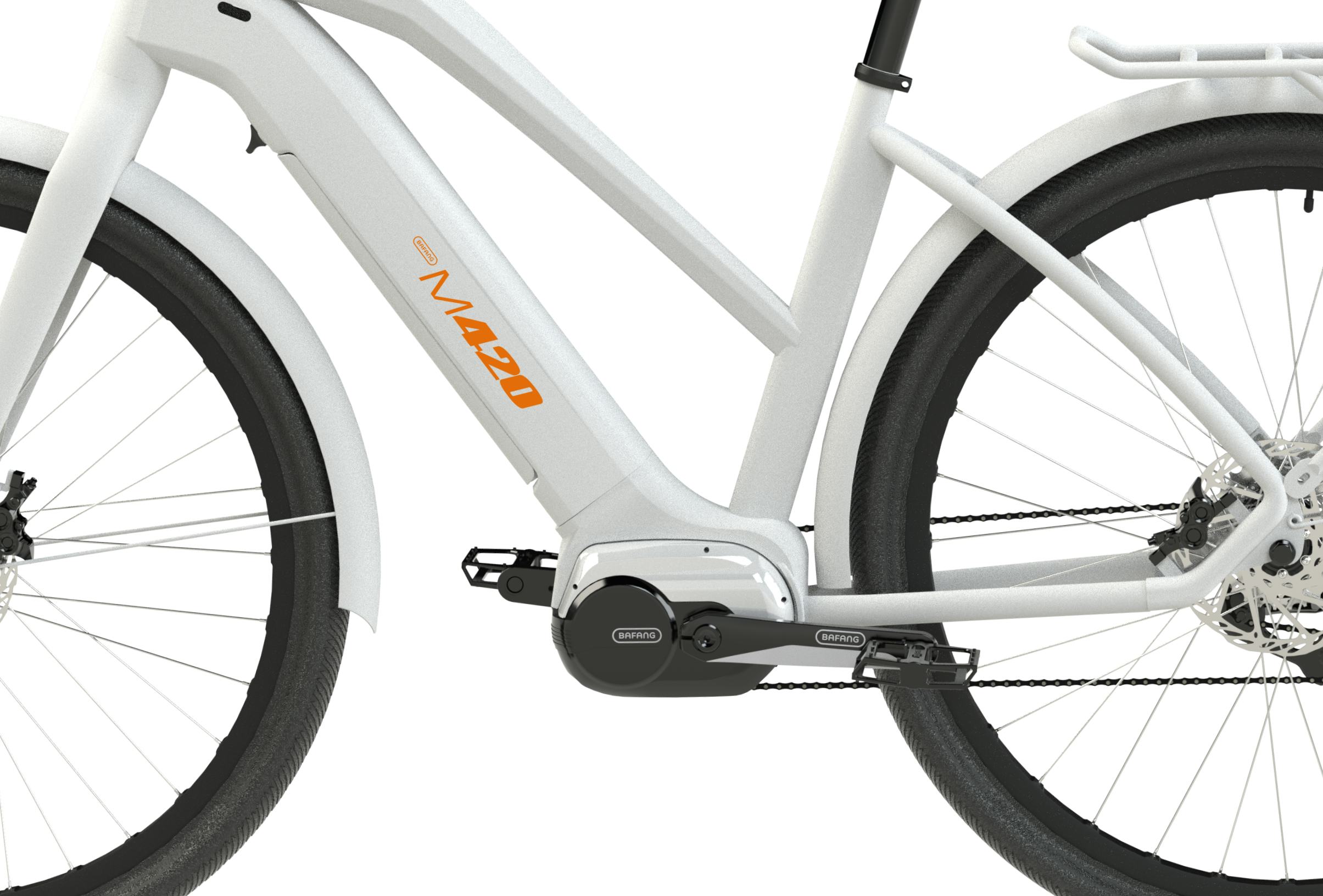Bafang’s M420 is a clean, compact drive system for city and trekking bicycles. – Photo Bafang.