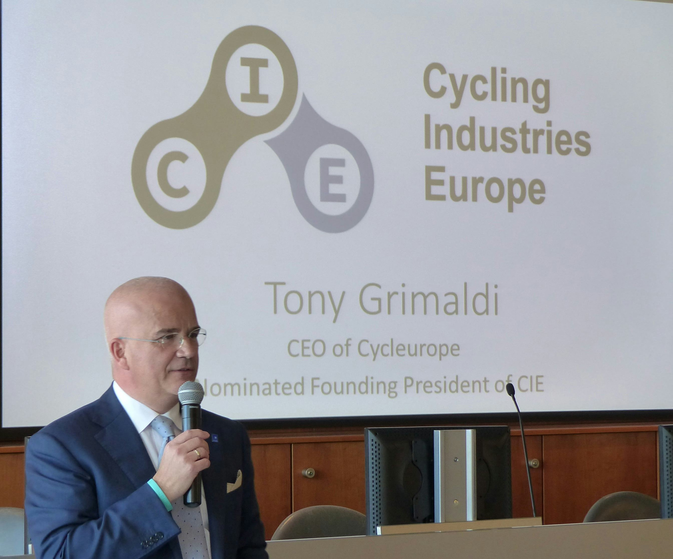 Cycleurope CEO Tony Grimaldi was elected founding President of the new advocacy organization in Brussels. – Photo Bike Europe