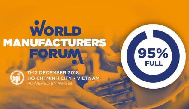 The WFSGI reports there are only a few seats left for the 2018 World Manufacturers Forum. – Photo WFSGI 