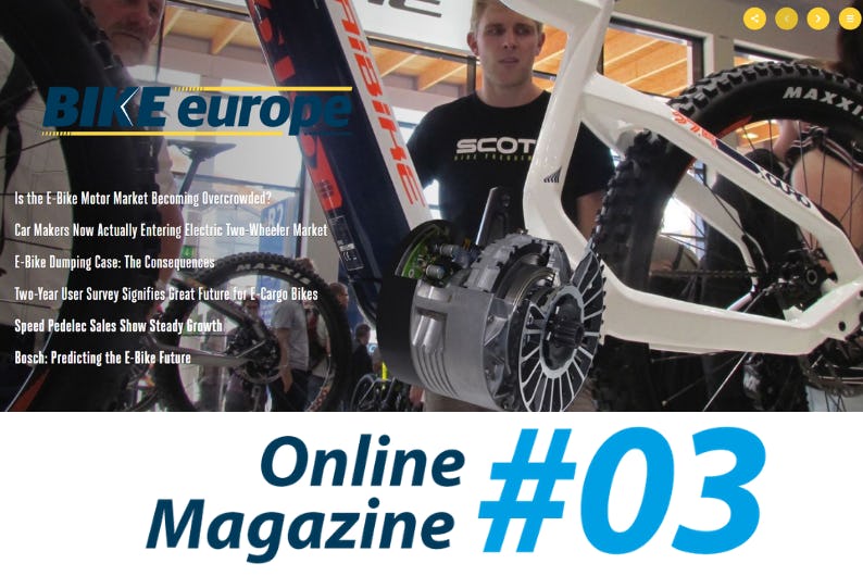 Bike Europe第三期線上雜誌囊括所有2018年電動自行車馬達的創新發展。照片來源/Bike Europe