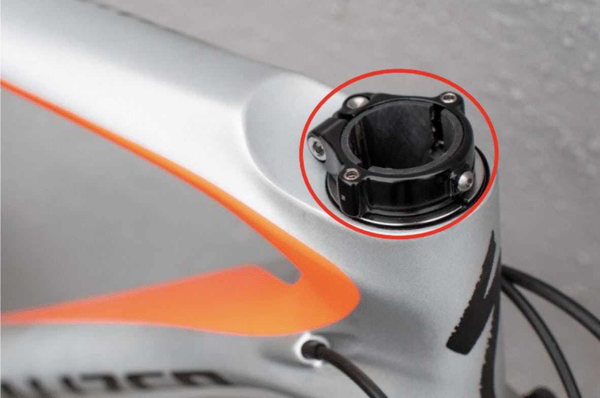The head tube clamp which caused this recall. – Photo Specialized