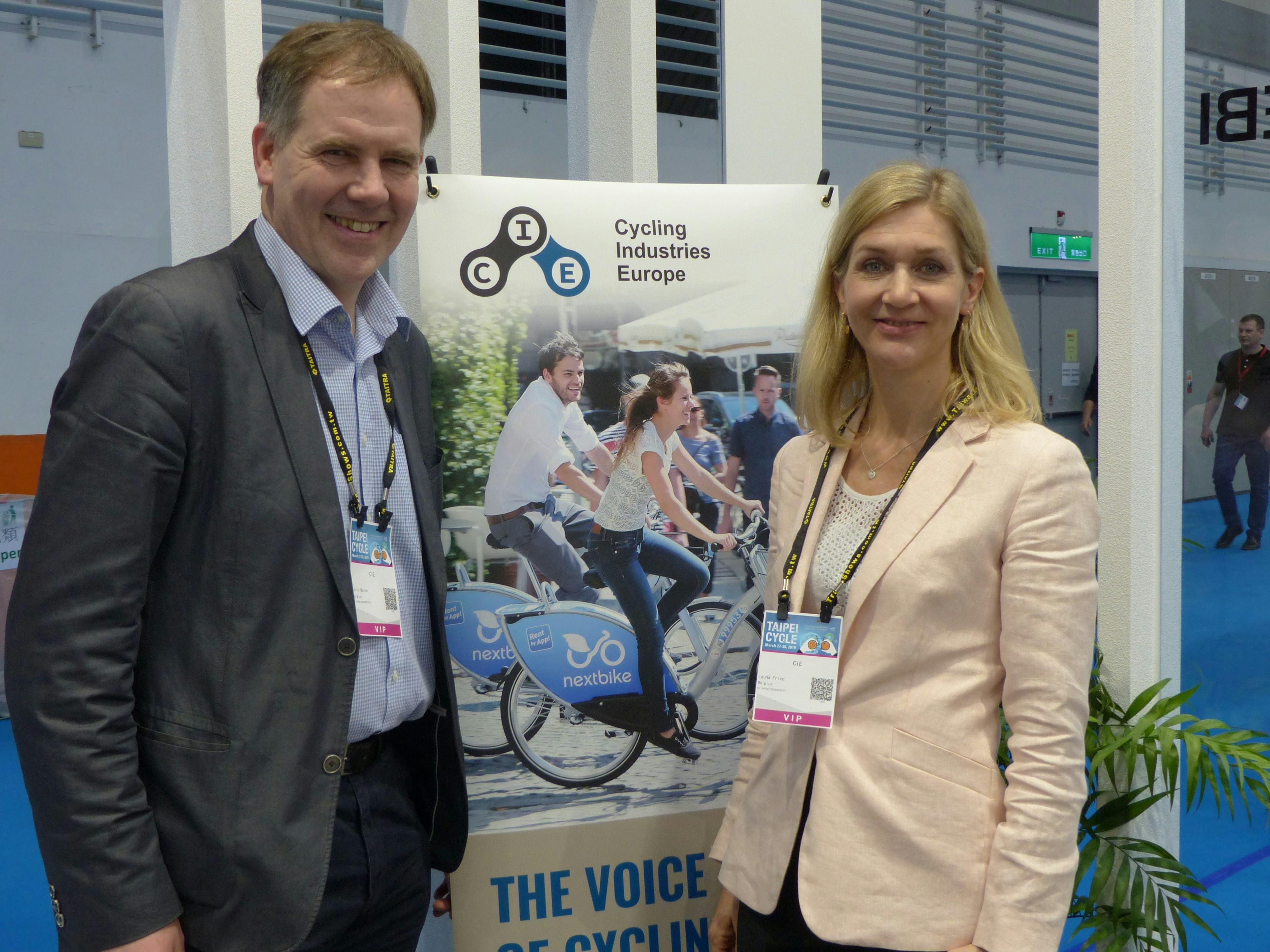 Cycling Industries Europe, with CEO Kevin Mayne and Policy Director Lauha Fried, has secured partnership in two European Union projects. – Photo Bike Europe