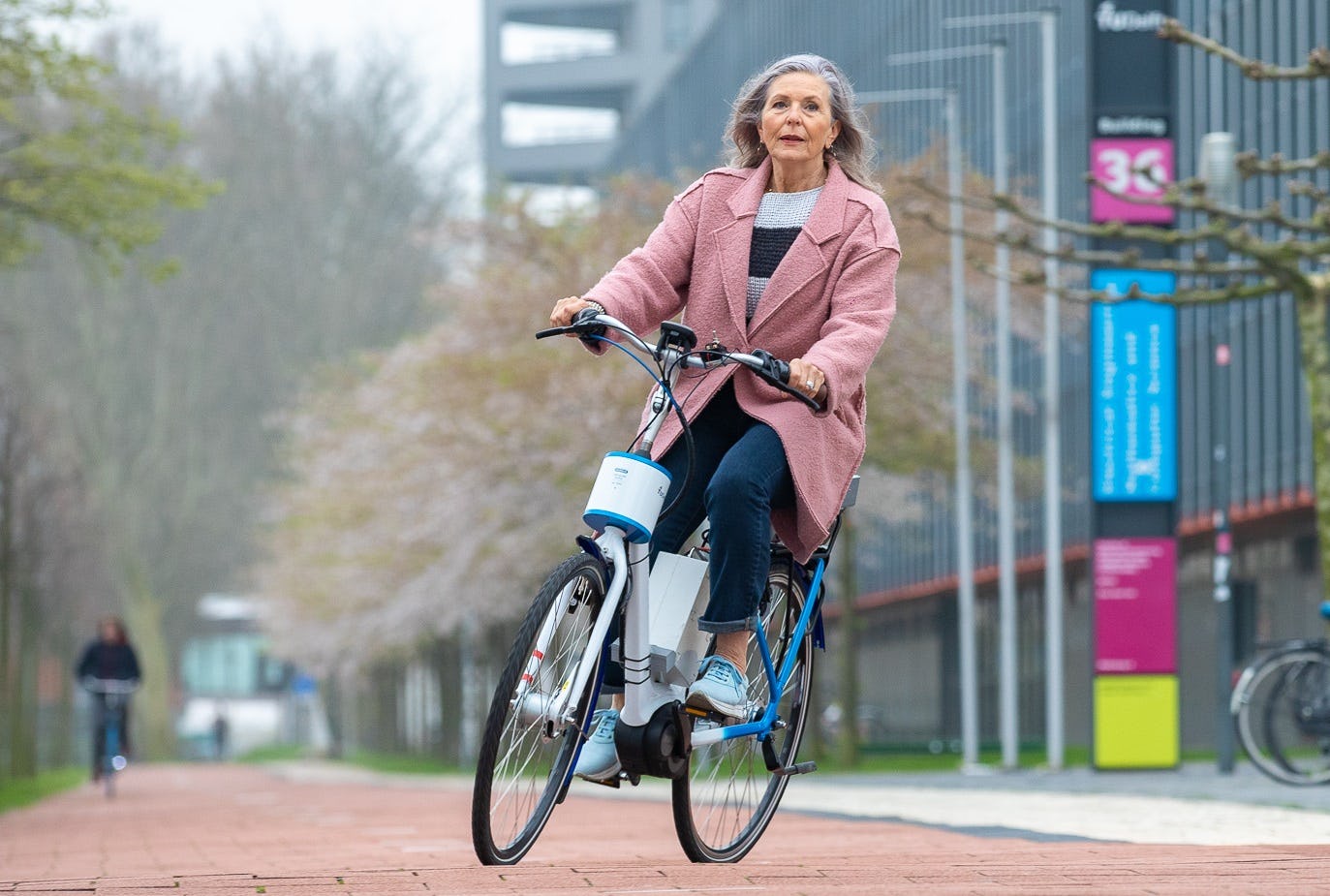 E-bike equipped with steer-assistant function developed at TU Delft Cycling Lab in cooperation with Gazelle. – Photo TU Delft/Gazelle