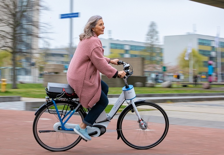 TU Delft Cycling lab和Gazelle合作研發用搭載騎乘輔助功能的電動自行車。照片來源／TU Delft與Gazelle