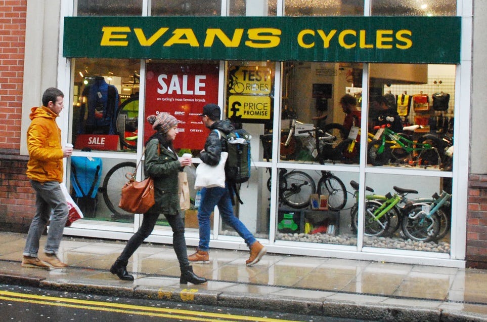 Number of Evans stores dipped to 54 but has now actually started to climb again. – Photo Richard Peace