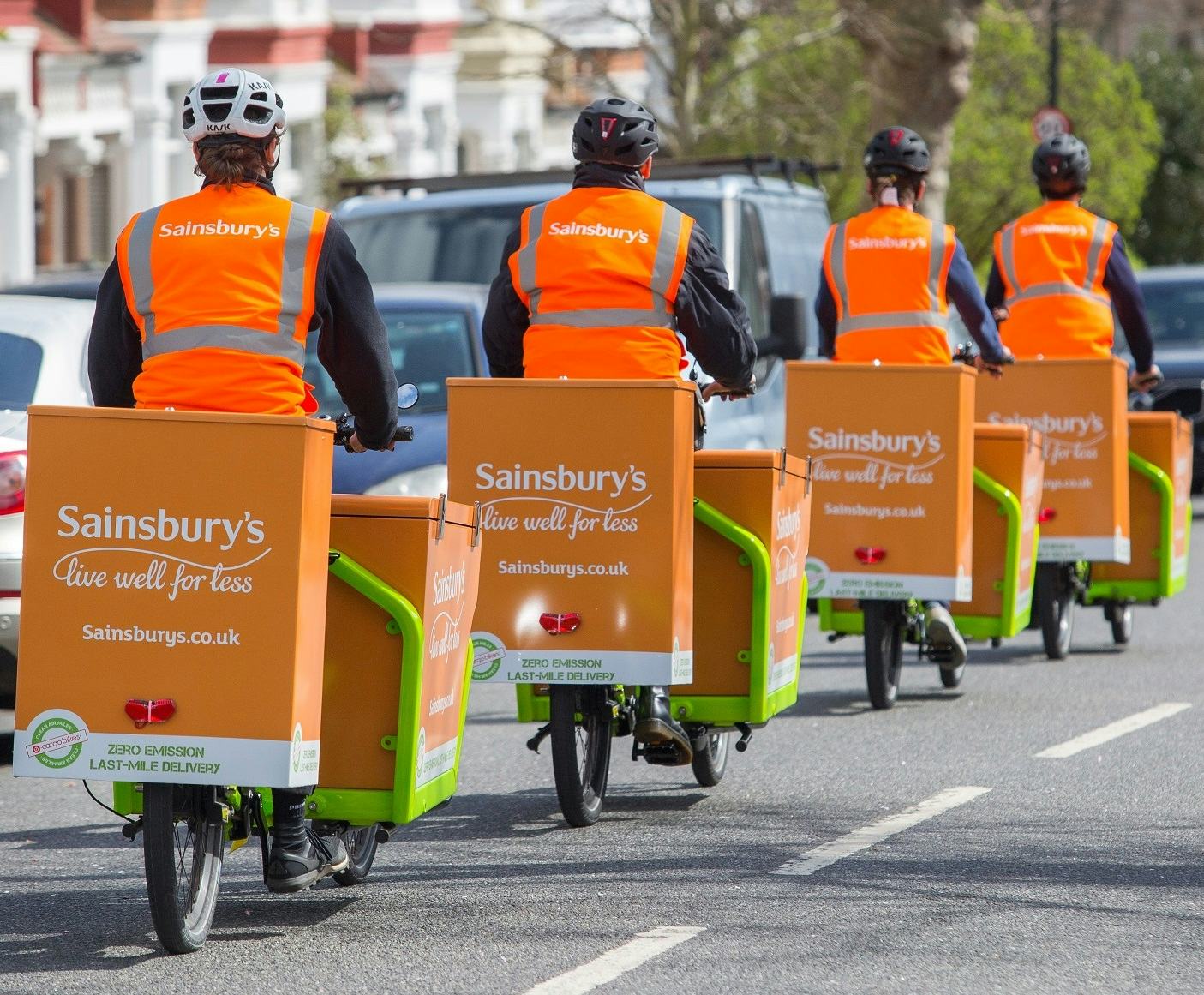 UK supermarket chain Sainsbury is one of the clients of e-cargobikes.com. – Photo e-cargobikes.com